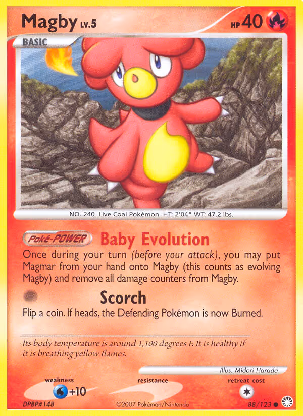 Magby 88/123 Pokemon card
