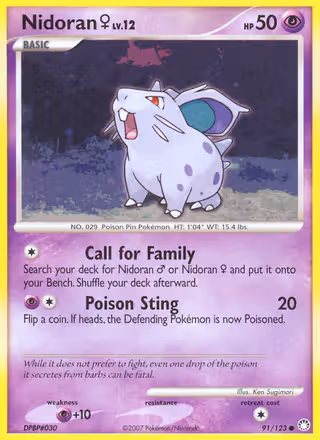 Nidoran♀ 91/123 Pokemon card