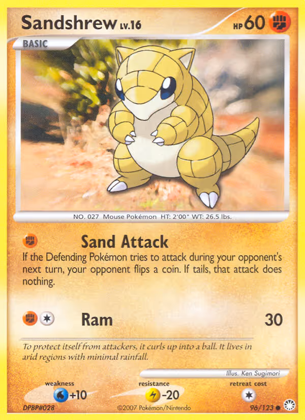 Sandshrew 96/123 Pokemon card