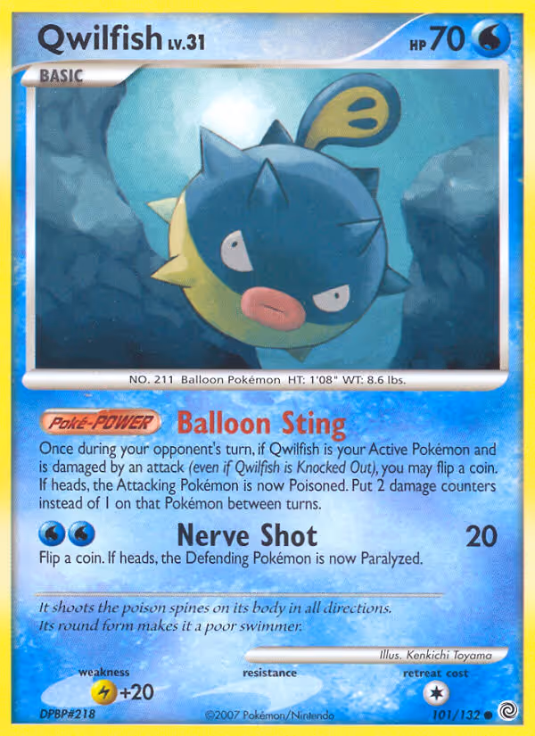 Qwilfish 101/132 Pokemon card