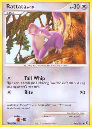 Rattata 103/132 Pokemon card