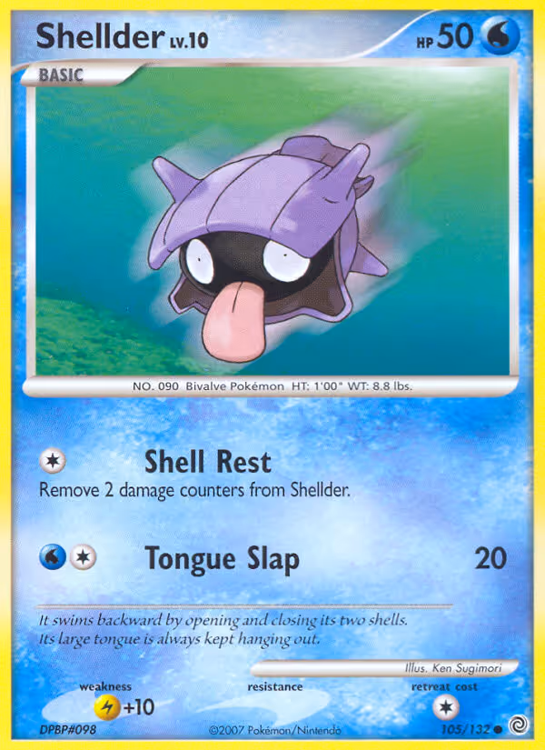 Shellder 105/132 Pokemon card