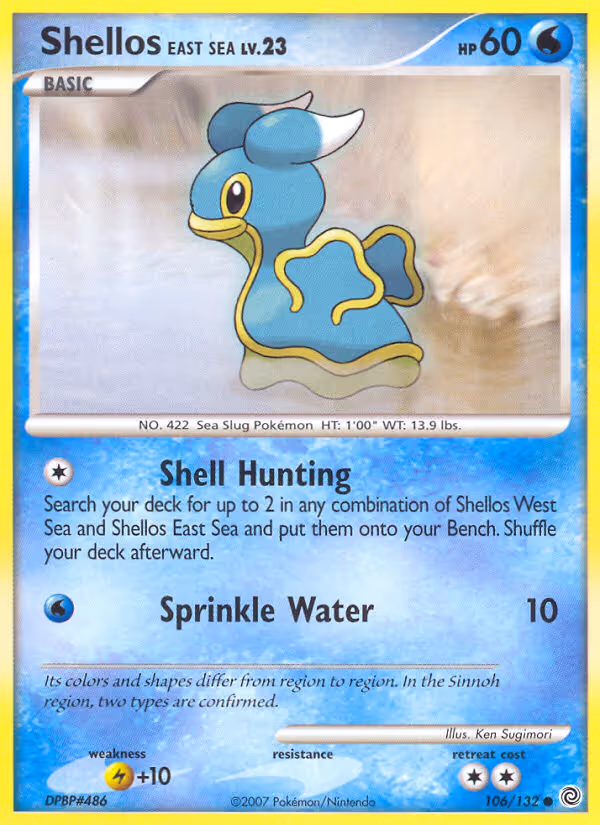 Shellos East Sea 106/132 Pokemon card
