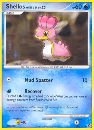 Shellos West Sea 107/132 Pokemon card
