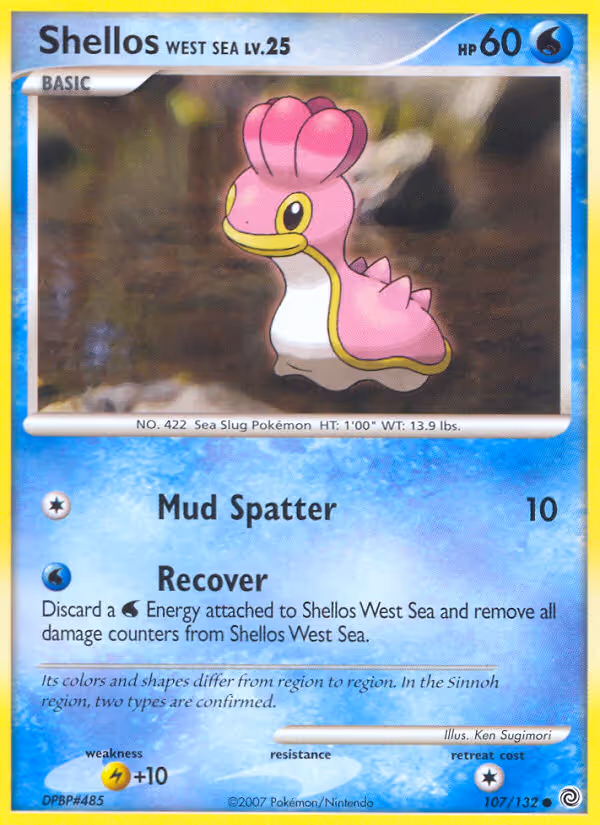 Shellos West Sea 107/132 Pokemon card