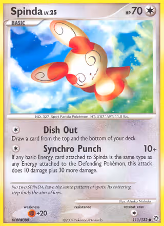 Spinda 111/132 Pokemon card