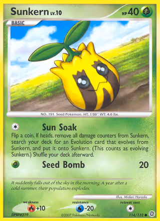 Sunkern 114/132 Pokemon card