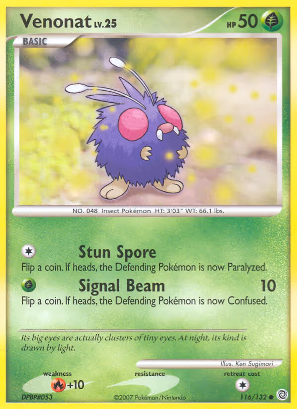 Venonat 116/132 Pokemon card