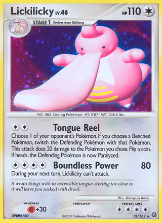 Lickilicky 12/132 Pokemon card