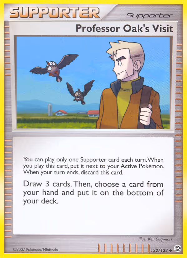 Professor Oak's Visit 122/132 Pokemon card