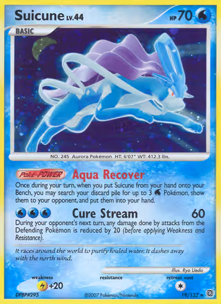 Suicune 19/132 Pokemon card