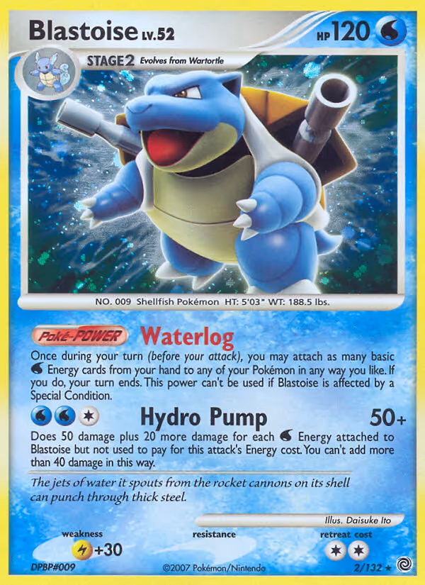 Blastoise 2/132 Pokemon card