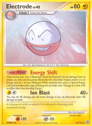 Electrode 26/132 Pokemon card