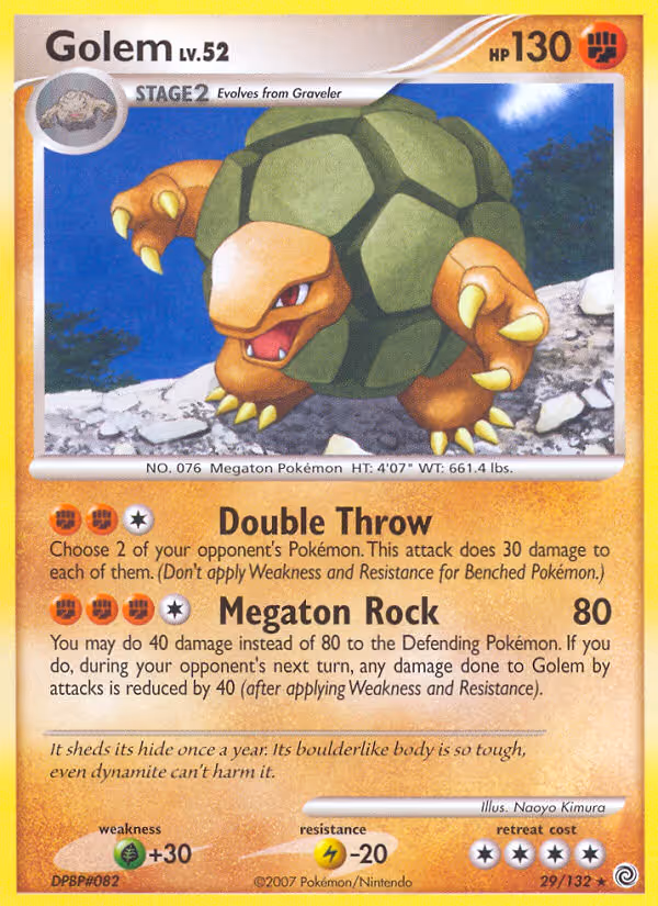 Golem 29/132 Pokemon card