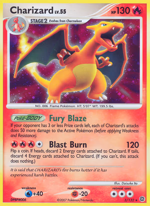 Charizard 3/132 Pokemon card