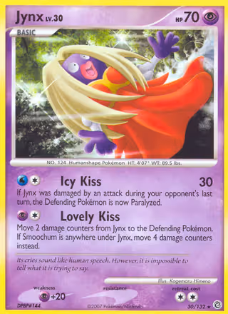 Jynx 30/132 Pokemon card