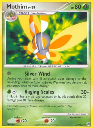 Mothim 33/132 Pokemon card