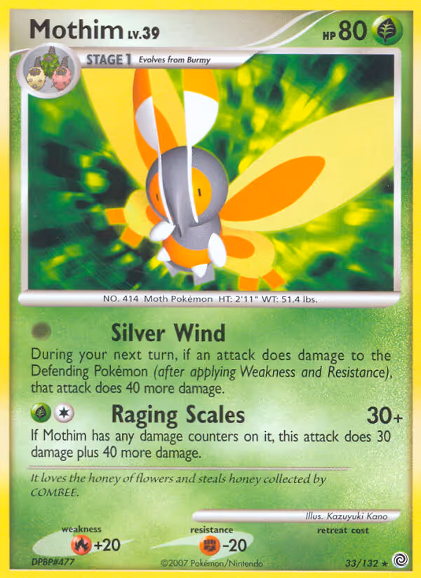 Mothim 33/132 Pokemon card