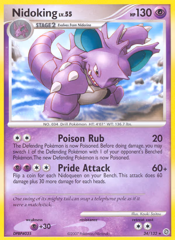 Nidoking 34/132 Pokemon card