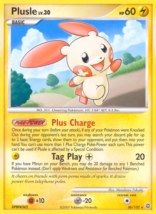 Plusle 36/132 Pokemon card