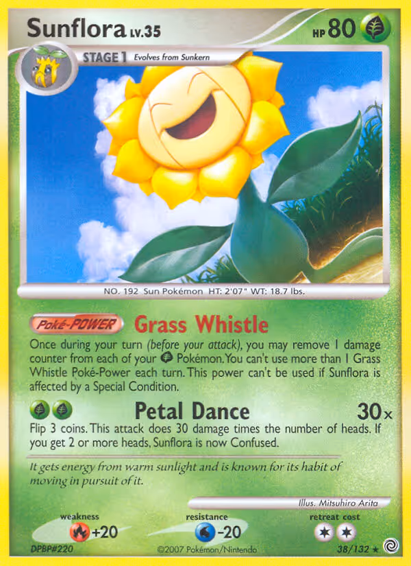 Sunflora 38/132 Pokemon card