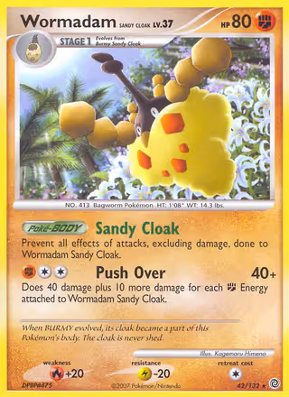 Wormadam Sandy Cloak 42/132 Pokemon card