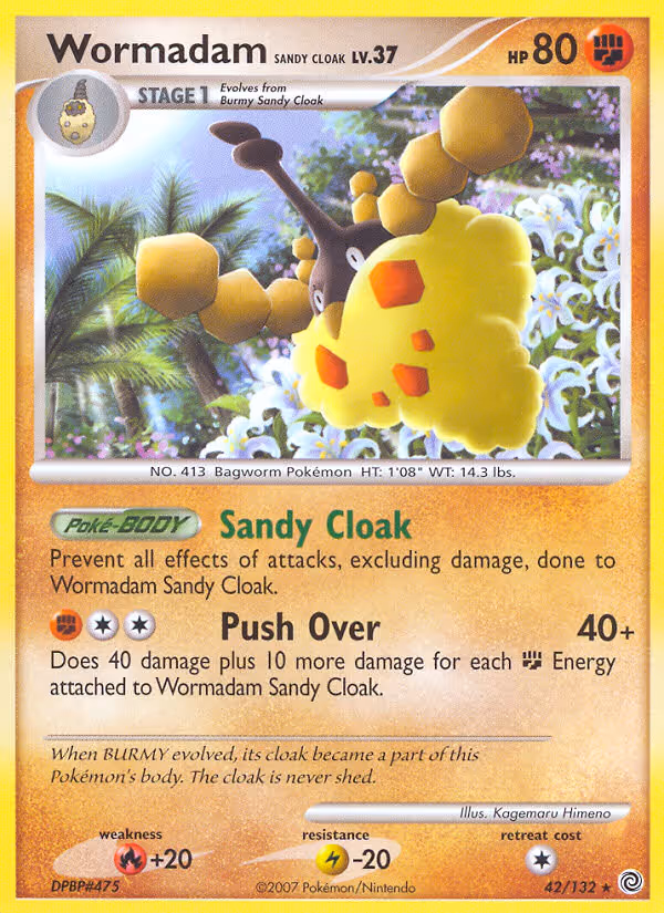 Wormadam Sandy Cloak 42/132 Pokemon card