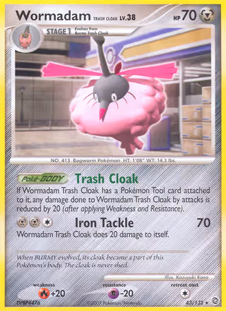 Wormadam Trash Cloak 43/132 Pokemon card