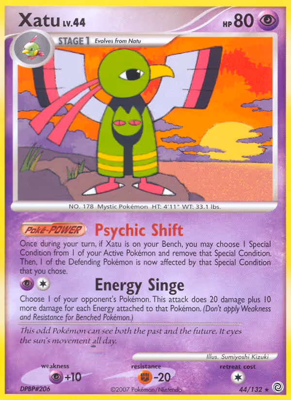 Xatu 44/132 Pokemon card