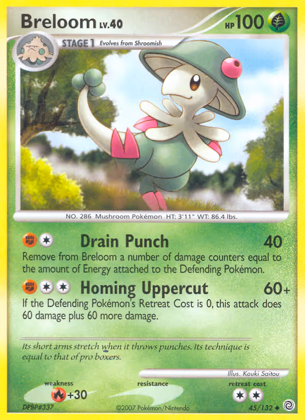 Breloom 45/132 Pokemon card
