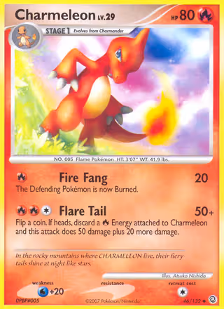 Charmeleon 46/132 Pokemon card