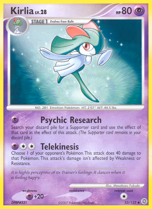 Kirlia 53/132 Pokemon card