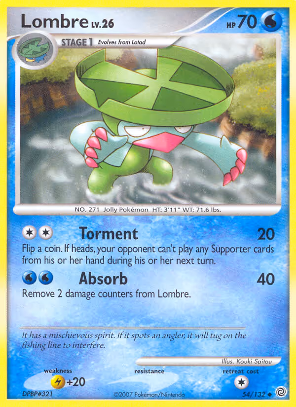 Lombre 54/132 Pokemon card