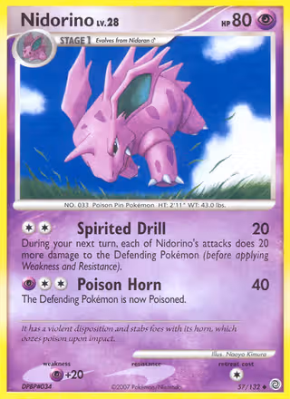 Nidorino 57/132 Pokemon card