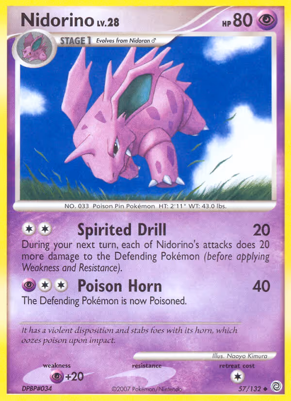 Nidorino 57/132 Pokemon card