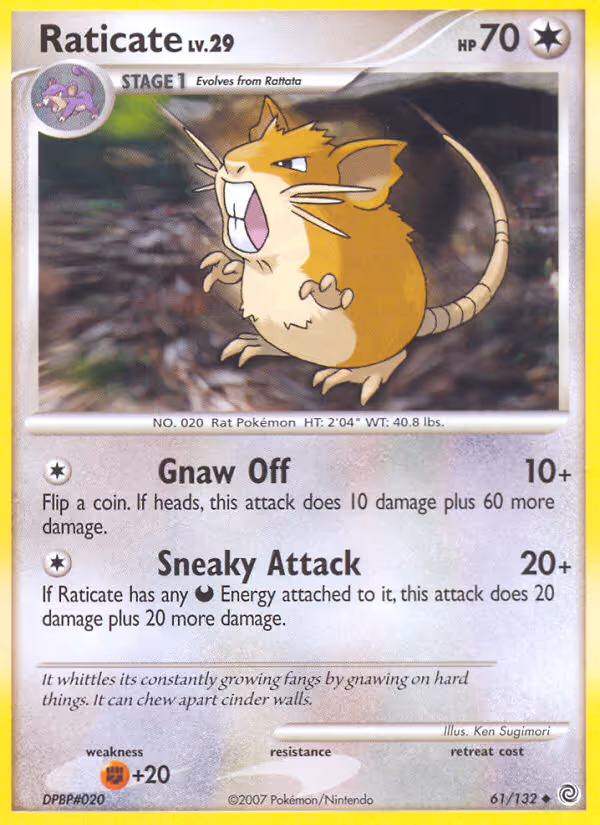 Raticate 61/132 Pokemon card