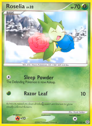 Roselia 62/132 Pokemon card