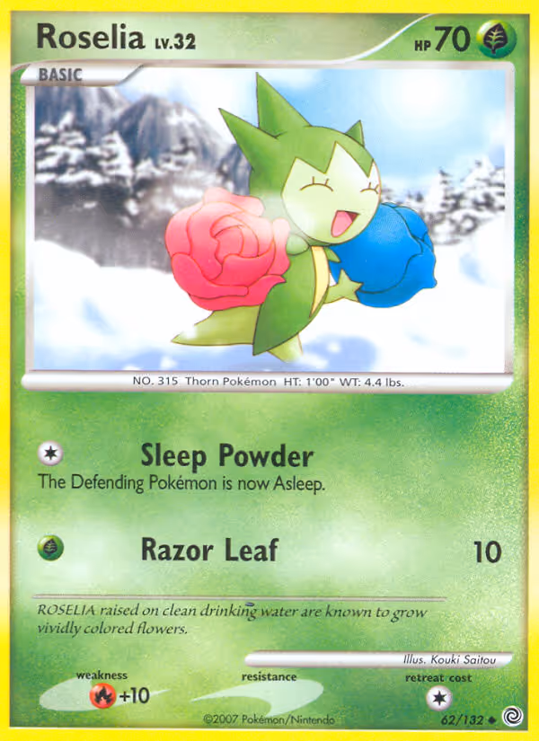 Roselia 62/132 Pokemon card