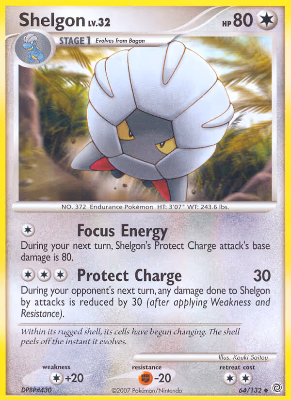 Shelgon 64/132 Pokemon card