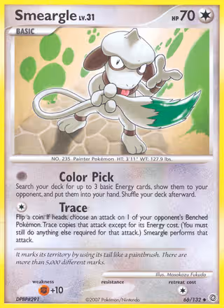 Smeargle 66/132 Pokemon card