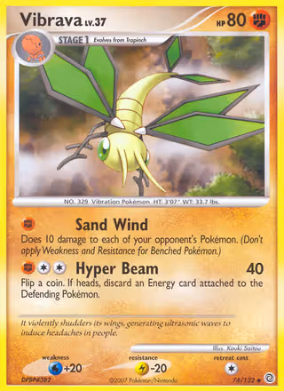 Vibrava 74/132 Pokemon card