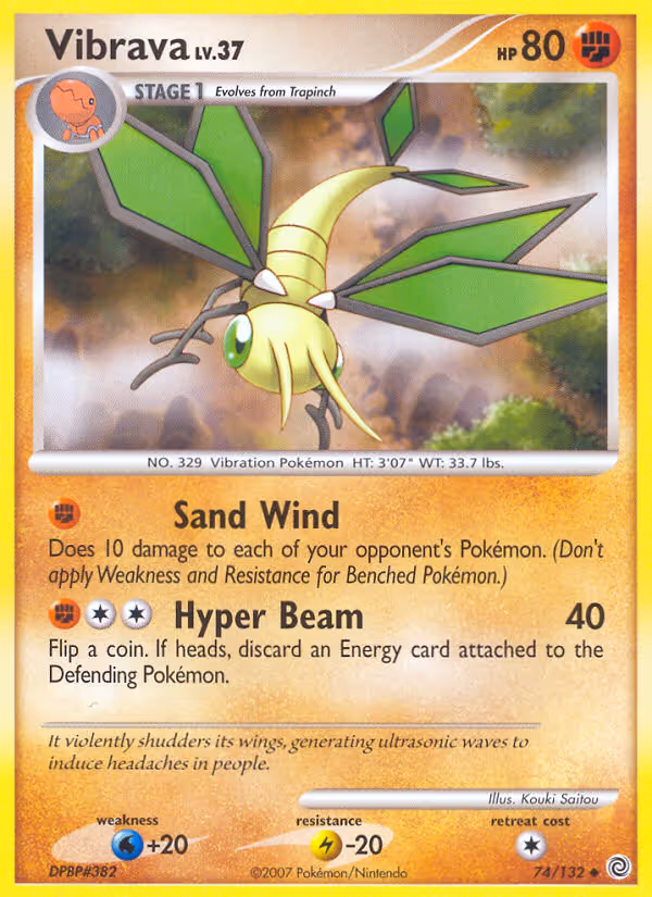 Vibrava 74/132 Pokemon card