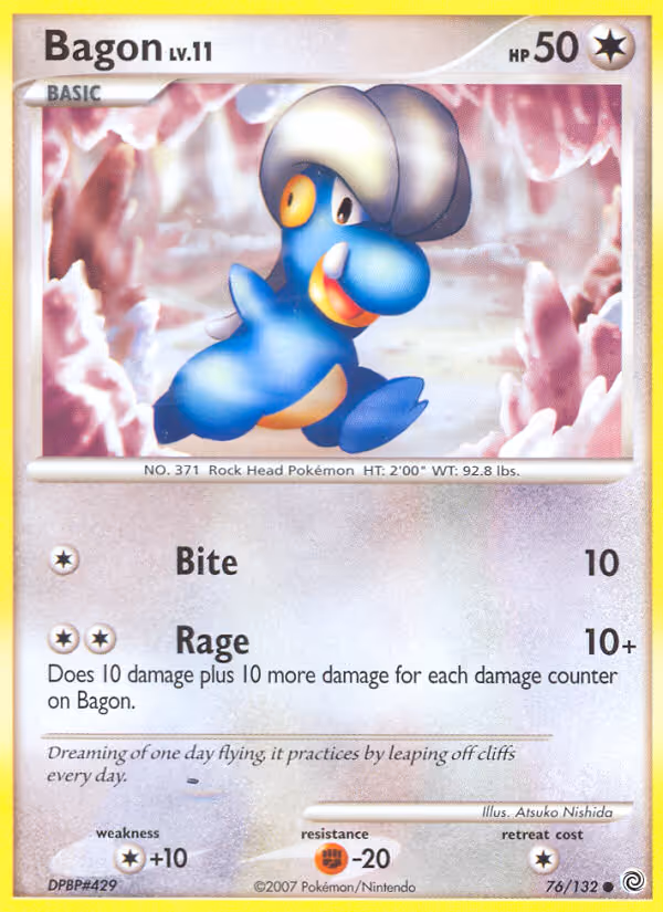 Bagon 76/132 Pokemon card
