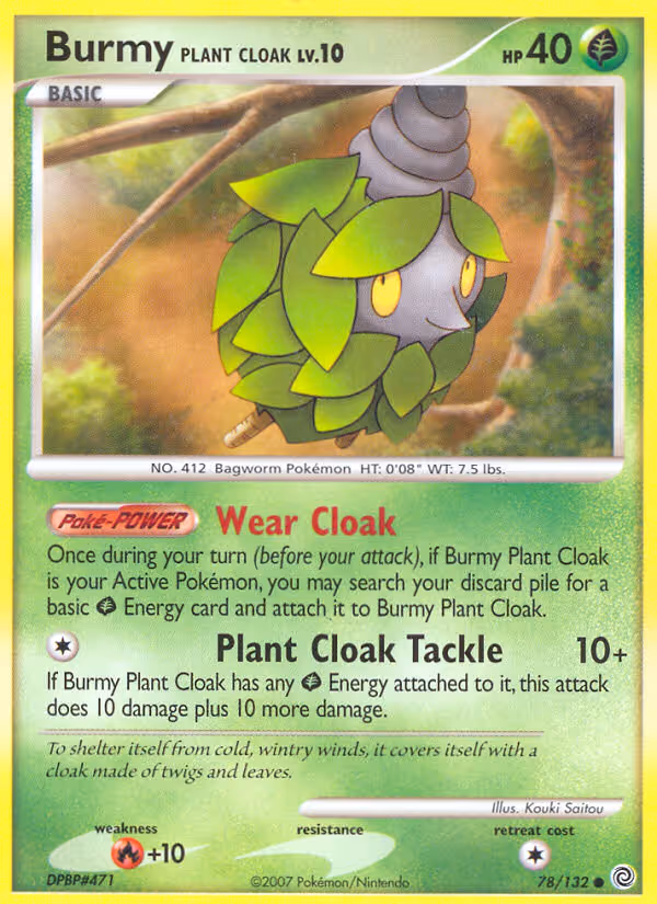 Burmy Plant Cloak 78/132 Pokemon card