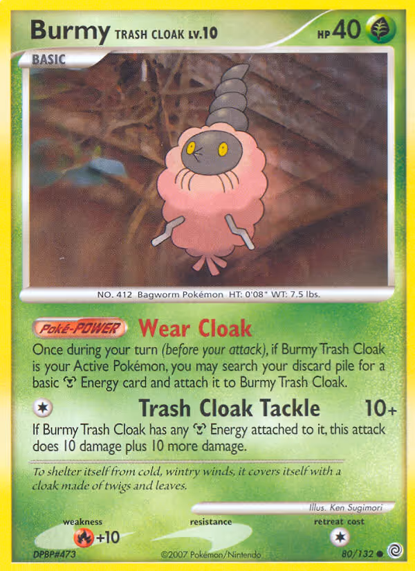 Burmy Trash Cloak 80/132 Pokemon card