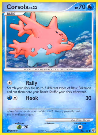 Corsola 84/132 Pokemon card