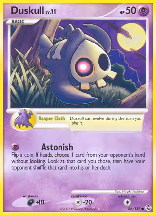 Duskull 86/132 Pokemon card