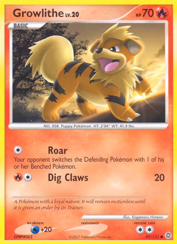Growlithe 89/132 Pokemon card