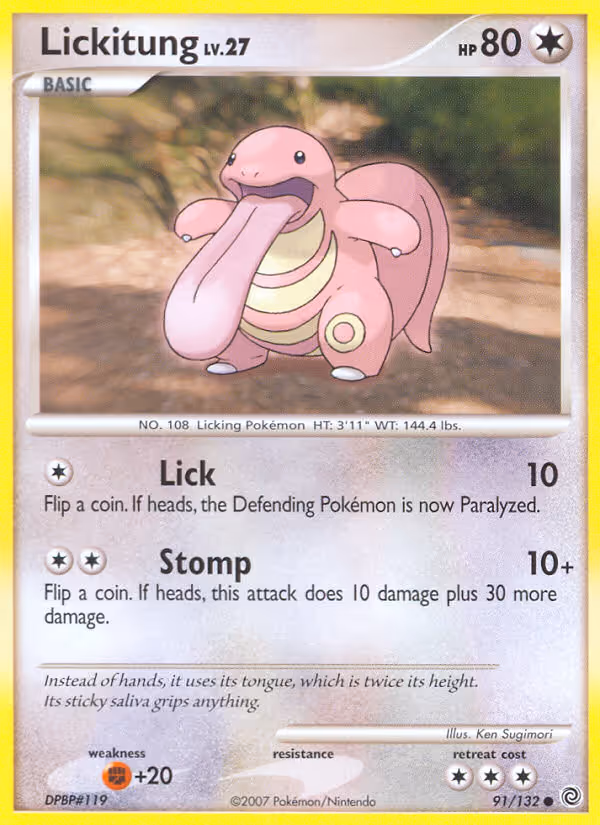 Lickitung 91/132 Pokemon card