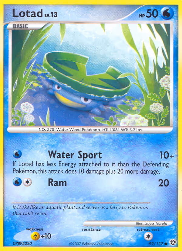 Lotad 92/132 Pokemon card